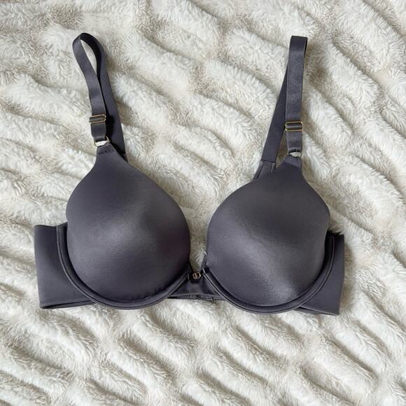 Vanity Fair Smoothing Push Up Bra Gray 34C - Picture 1 of 2